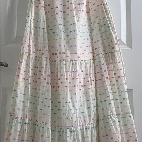 Draper James Cream Maxi Dress with Pink and Yellow Accents - Picture 1 of 9